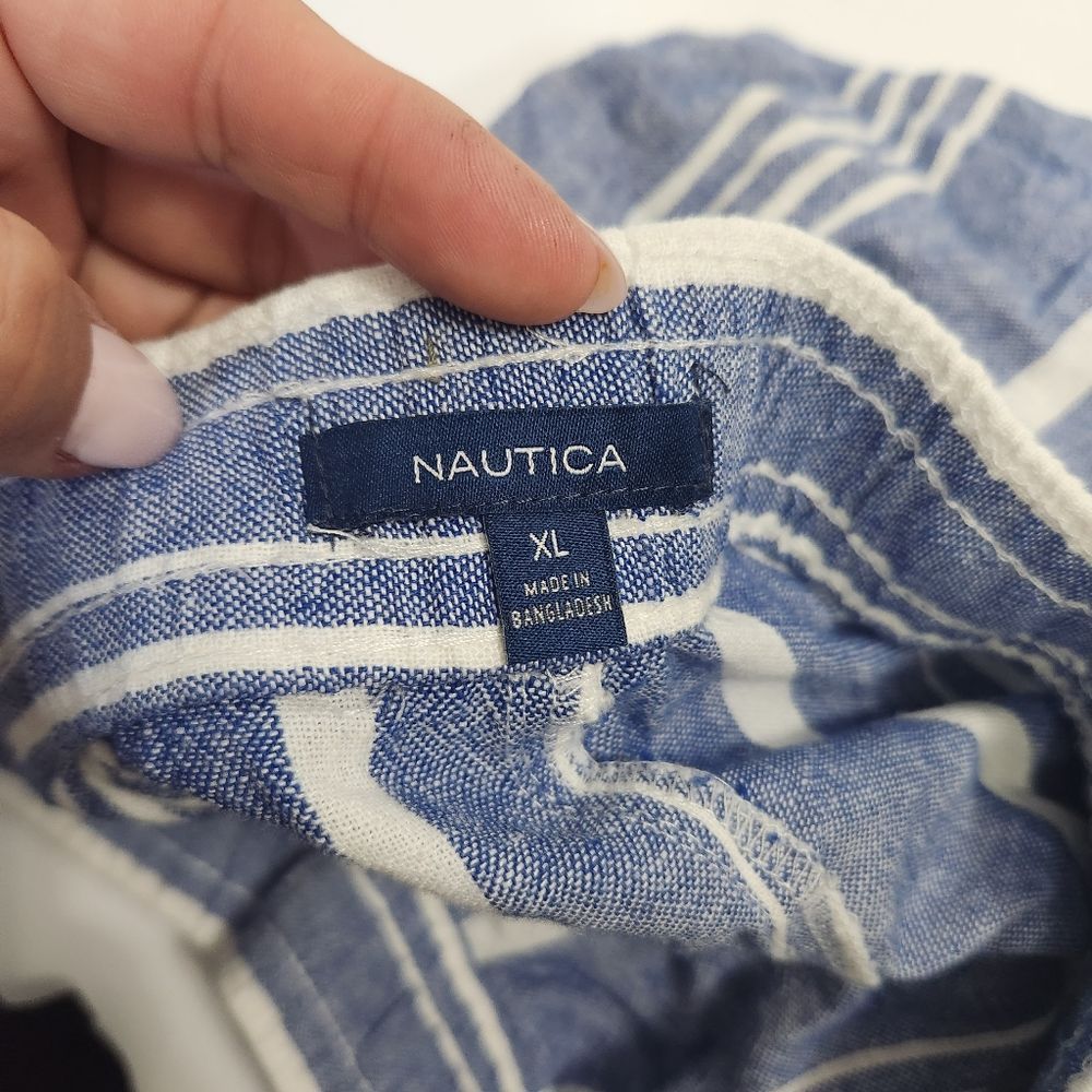 5x$25 Nautica linen blend stripe  5 " shorts size XL - Picture 5 of 11